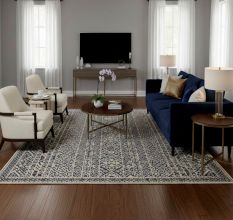 Handcrafted Earthy Cotton and Wool Handknotted Rug for Natural Interiors